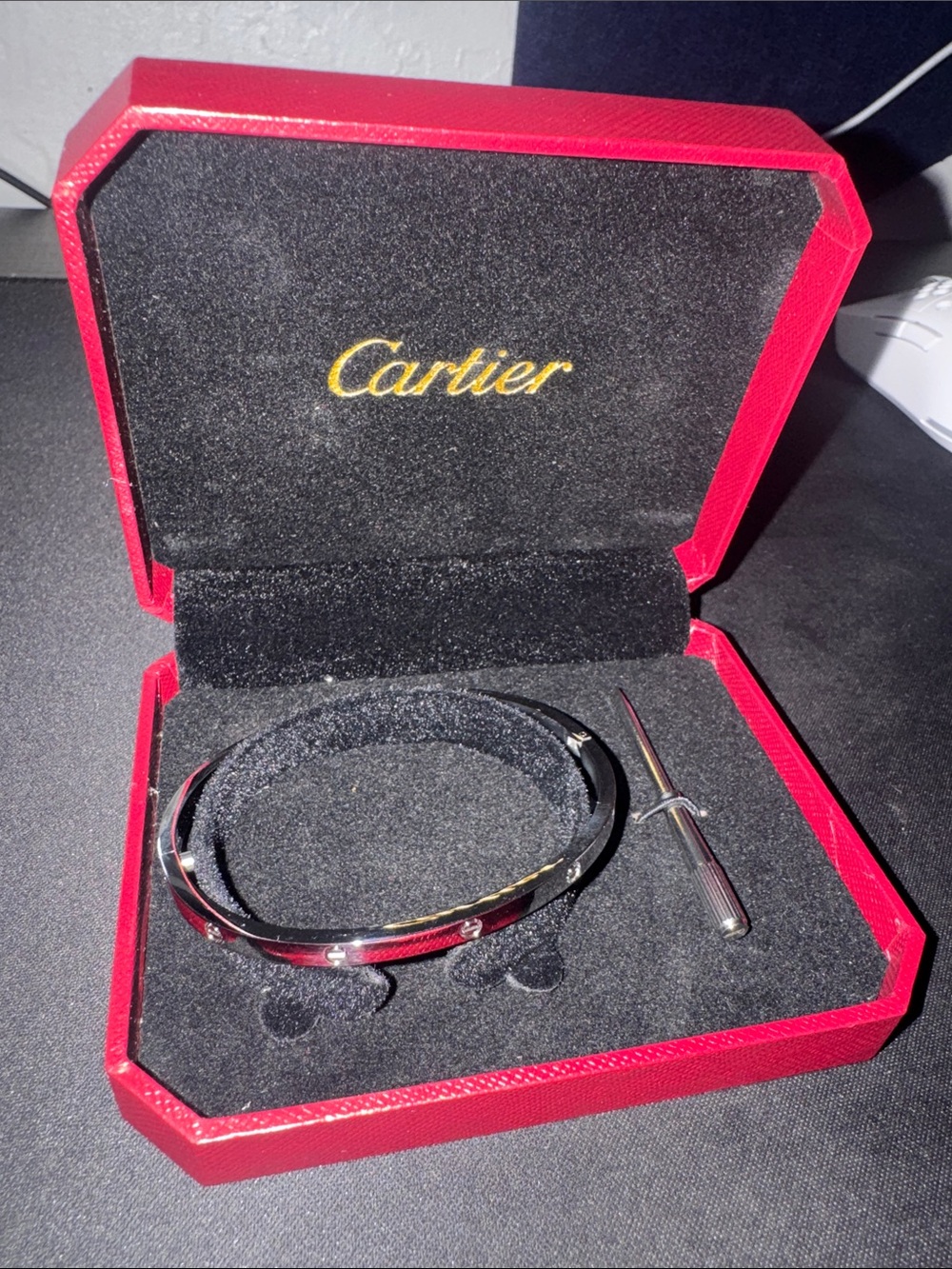 Cartier silver Love Bracelet screw on